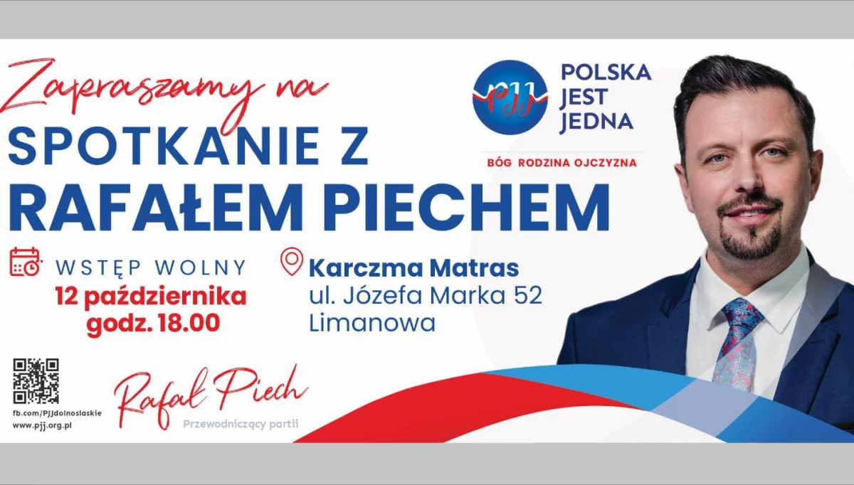 Rafał Piech przyjeżdża do Limanowej. Spotkanie z liderem partii