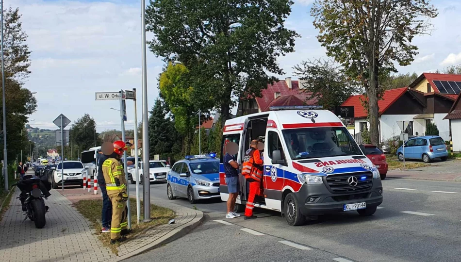 Motocyklista trafił do szpitala - zdjęcie 1