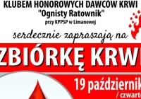 19 października druhowie z OSP Limanowa zachęcają do udziału w zbiórce krwi - zdjęcie główne