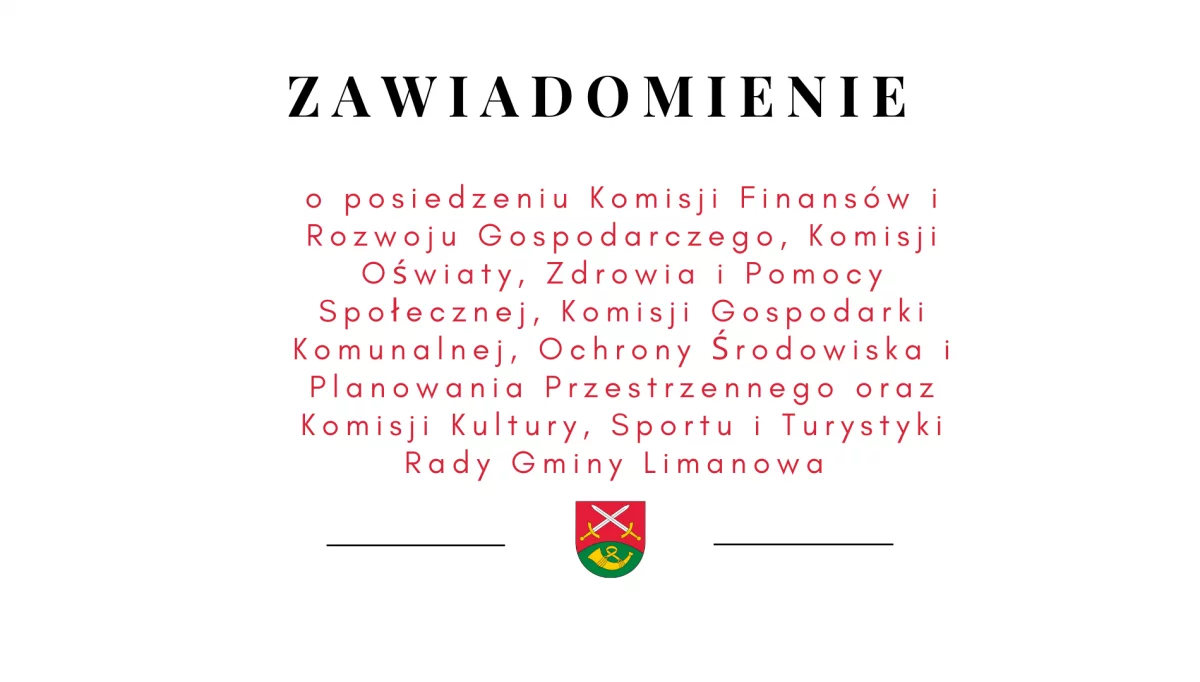 Posiedzenie Komisji Rady Gminy Limanowa-23.10.2023r.