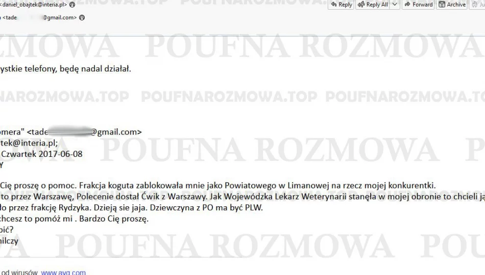 Wyciekł mail do Obajtka w sprawie obsadzenia stanowiska w Limanowej - zdjęcie 1