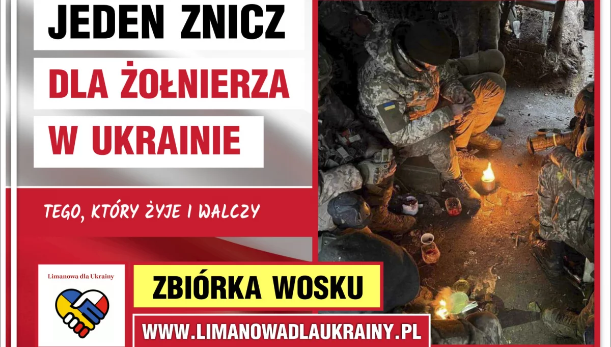 7. edycja akcji "Limanowa dla Ukrainy". Zbiórka wosku i parafiny
