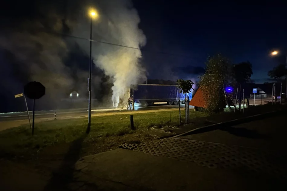 Pożar TIR'a na ulicy Krakowskiej. "Ludzie, więcej empatii" - zdjęcie 6