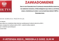 Zawiadomienie o zebraniu wiejskim w Siekierczynie II - zdjęcie główne