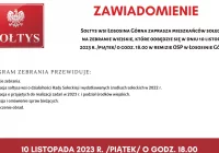 Zawiadomienie o zebraniu wiejskim w Łososinie Górnej. - zdjęcie główne