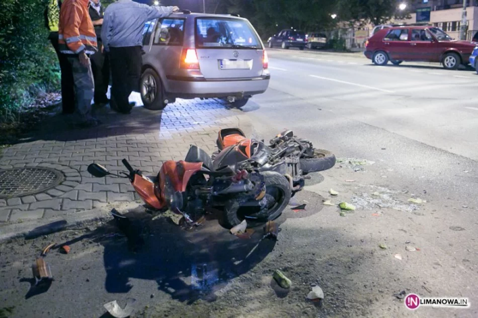 Zderzenie skutera z samochodem - zdjęcie 2