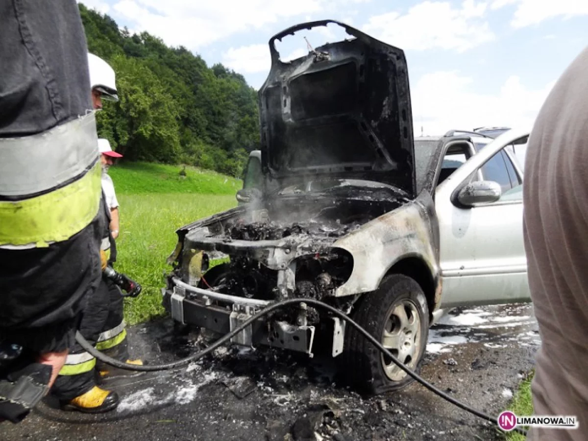 Pożar mercedesa