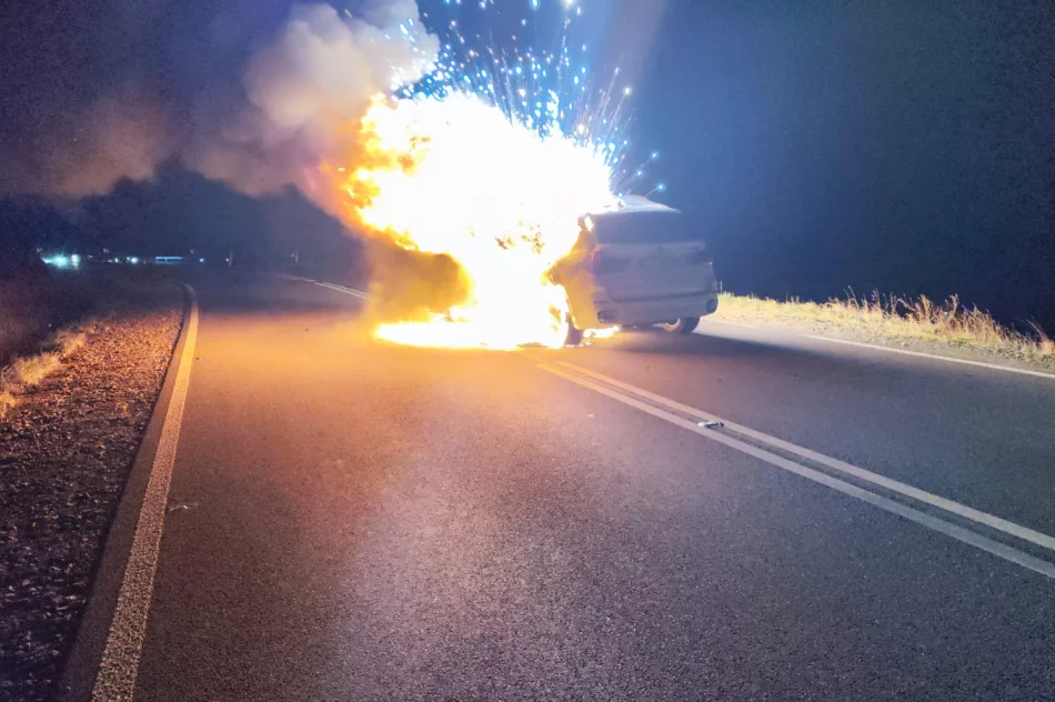 Spłonął samochód osobowy (wideo) - zdjęcie 10