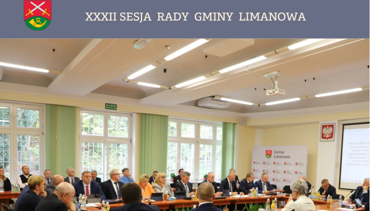 Za nami XXXII sesja Rady Gminy Limanowa