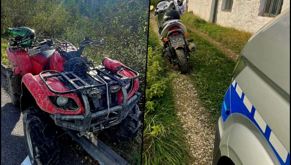 Nastolatkowie przyłapani na nielegalnej jeździe quadem i motocyklem - zdjęcie 1