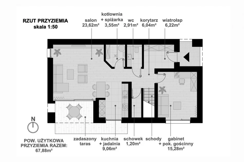 Pierwsze bezpłatne projekty dużych domów. Zobacz wizualizacje projektu ​ARCHI PLUS 120 - zdjęcie 3