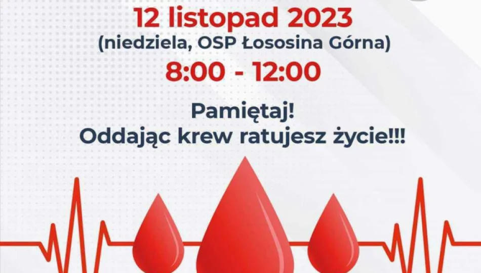 Akcja krwiodawstwa w remizie OSP w Łososinie Górnej - zdjęcie 1