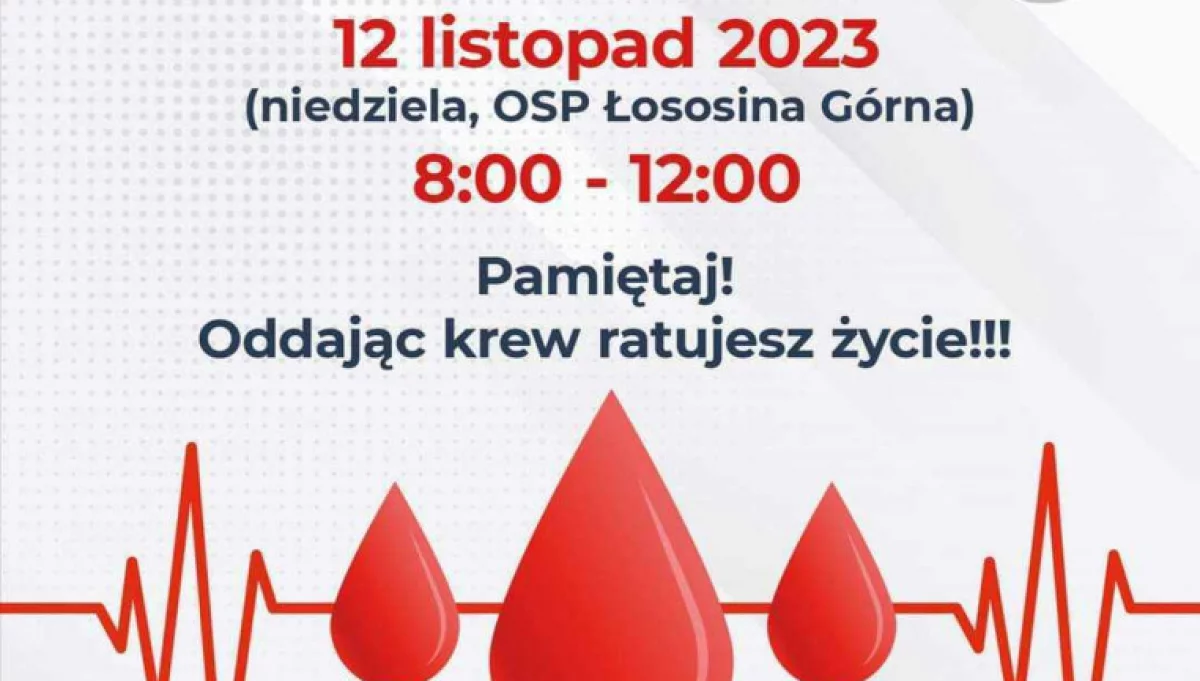 Akcja krwiodawstwa w remizie OSP w Łososinie Górnej
