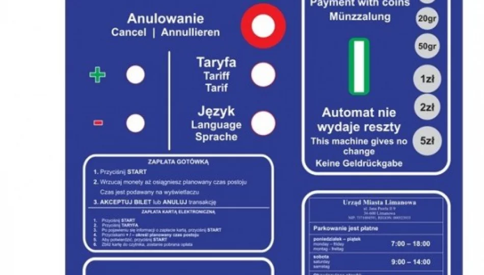 Instrukcja obsługi parkometru - zdjęcie 1