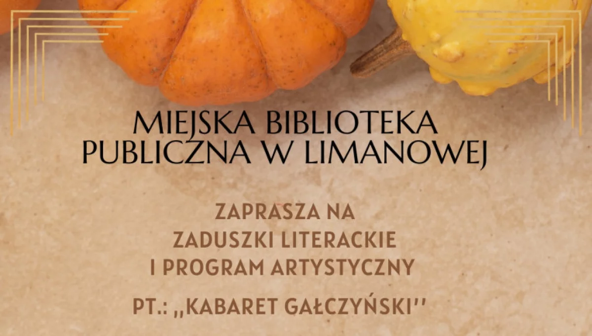 Zaduszki literackie pt. ,,Kabaret Gałczyński’’ w Miejskiej Bibliotece Publicznej