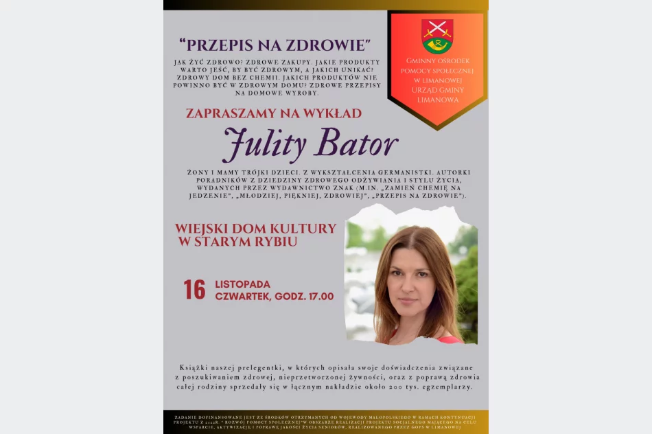 Zapraszamy do Męciny i Starego Rybia na wykład Julity Bator - zdjęcie 3