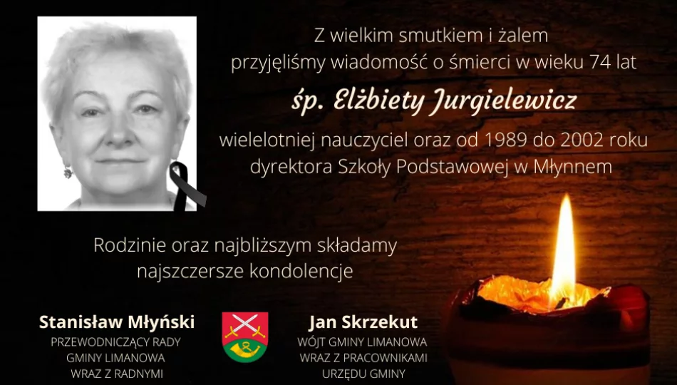 Kondolencje z powodu śmierci Elżbiety Jurgielewicz - zdjęcie 1