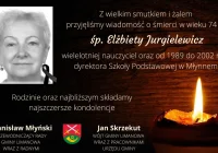 Kondolencje z powodu śmierci Elżbiety Jurgielewicz - zdjęcie główne