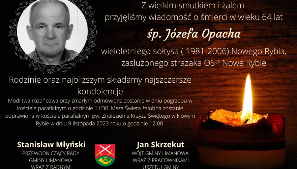 Kondolencje z powodu śmierci Józefa Opacha - zdjęcie 1