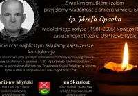 Kondolencje z powodu śmierci Józefa Opacha - zdjęcie główne