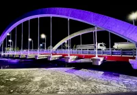 Nowy most w Limanowej został oświetlony - zobacz zdjęcia - zdjęcie główne
