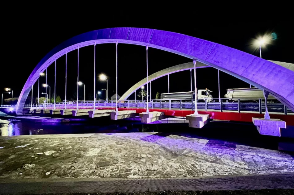 Nowy most w Limanowej został oświetlony - zobacz zdjęcia - zdjęcie 5