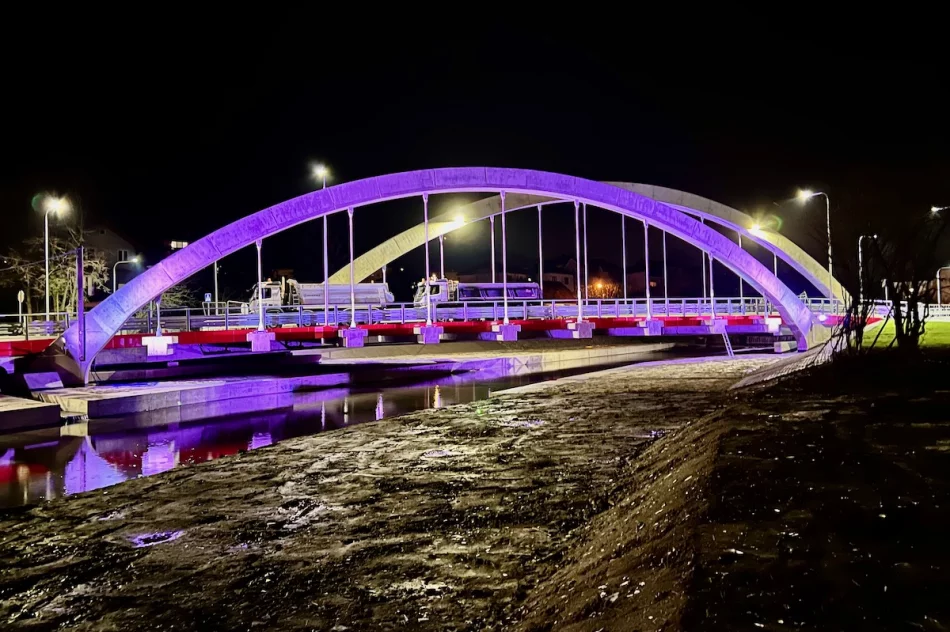 Nowy most w Limanowej został oświetlony - zobacz zdjęcia - zdjęcie 8