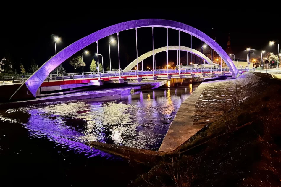 Nowy most w Limanowej został oświetlony - zobacz zdjęcia - zdjęcie 13