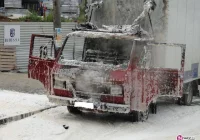 Spłonął samochód dostawczy - zdjęcie główne