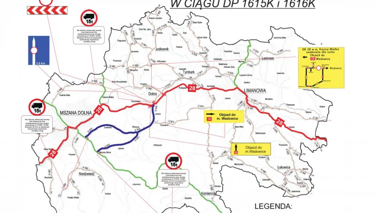 Powiat wprowadza ograniczenie tonażu na drogach