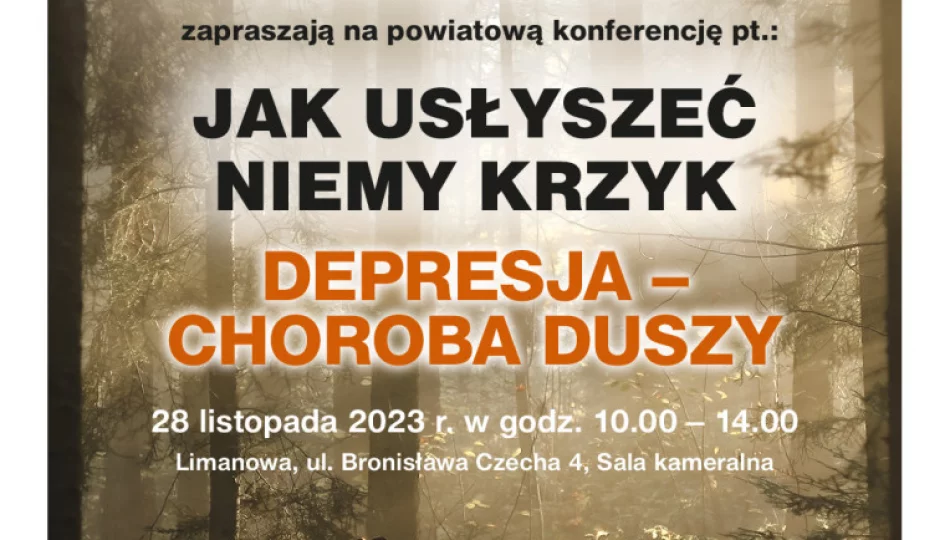 „Jak usłyszeć niemy krzyk. Depresja – choroba duszy” – zaproszenie na konferencję - zdjęcie 1