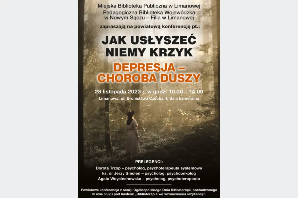 Jak usłyszeć niemy krzyk​? Konferencja na temat depresji  - zdjęcie 2