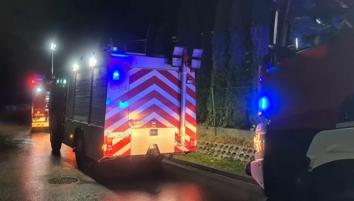 Pożar w kotłowni. Potrzebna była karetka