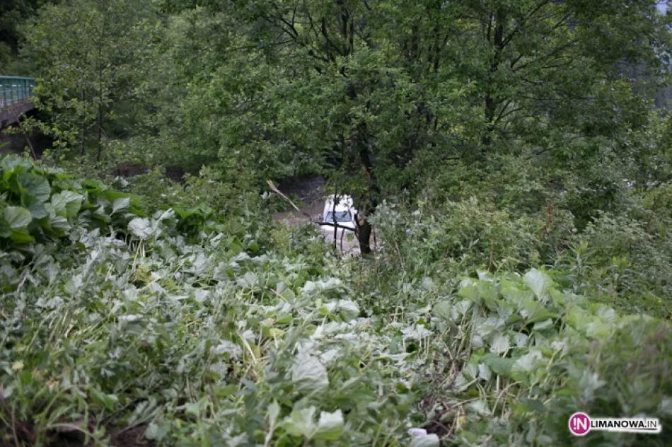 Samochód wpadł do rzeki. 24-latek w szpitalu - zdjęcie 4