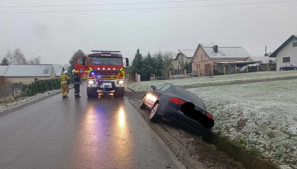 Audi wjechało do rowu - zdjęcie 1