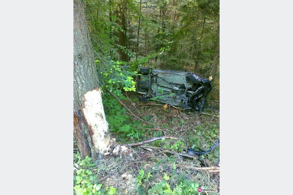 Pijany uderzył w drzewo i dachował - zdjęcie 3