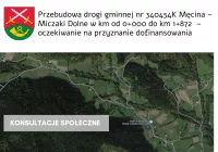 Konsultacje społeczne w sprawie przebudowy drogi gminnej nr 340454K Męcina – Miczaki Dolne - zdjęcie główne