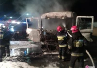 Pożar samochodu ciężarowego - zdjęcie główne