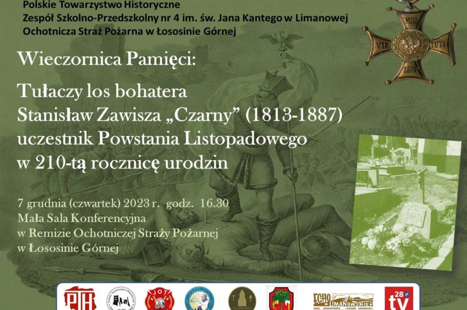 Stanisław Zawisza „Czarny” oficer i powstaniec listopadowy – zaproszenie na Wieczornicę Pamięci - zdjęcie 2