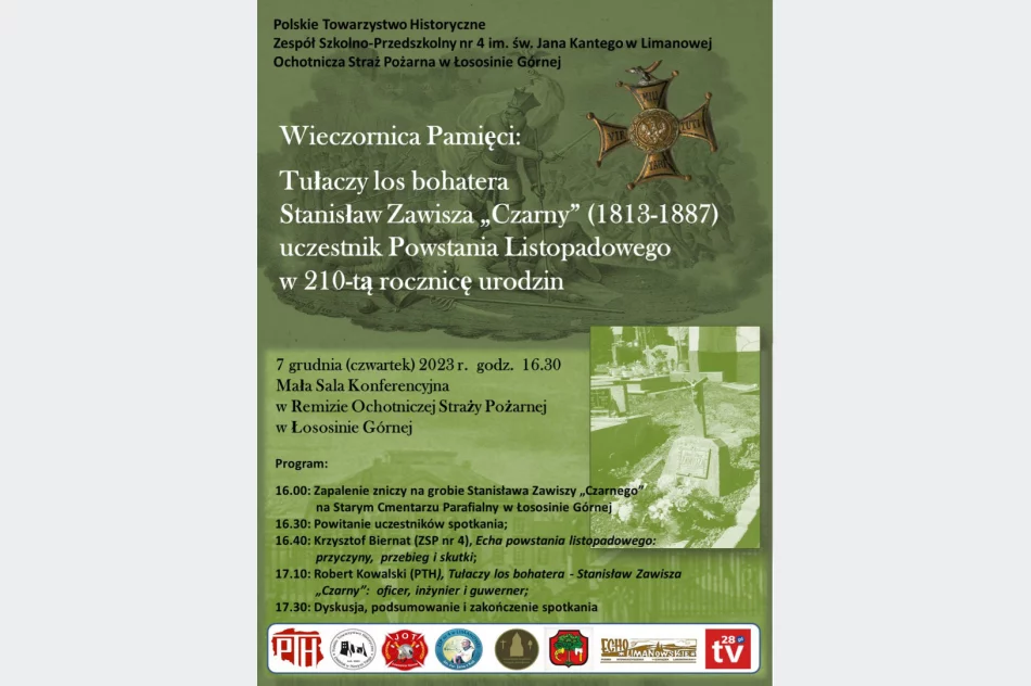 Stanisław Zawisza „Czarny” oficer i powstaniec listopadowy – zaproszenie na Wieczornicę Pamięci - zdjęcie 3