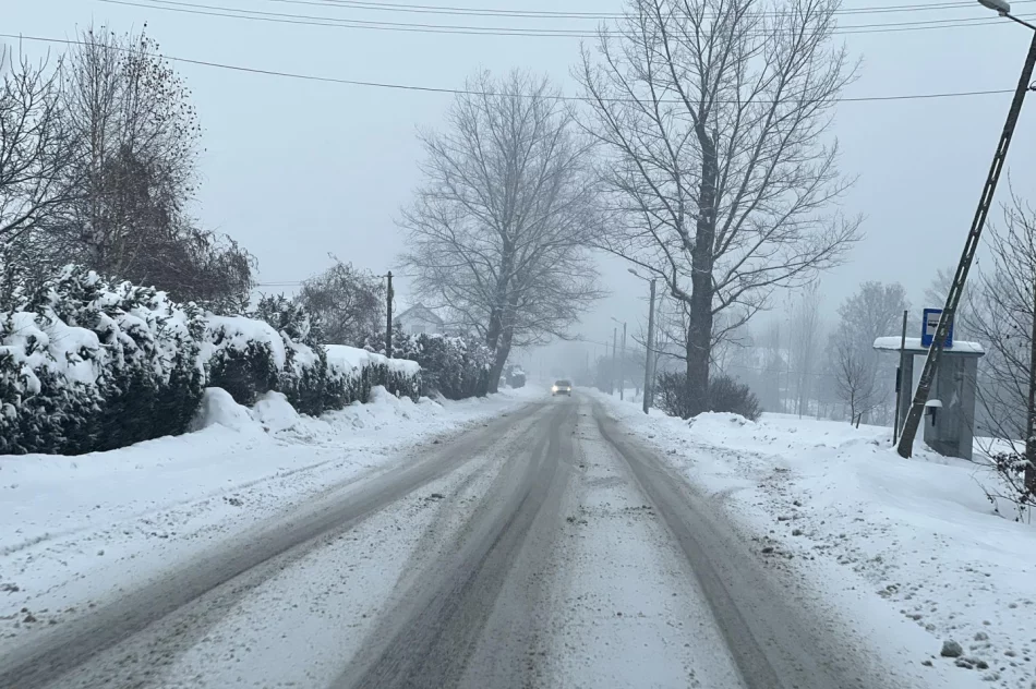 Ślisko na drogach regionu - zdjęcie 6