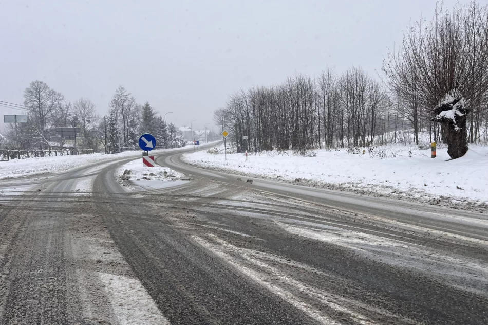 Ślisko na drogach regionu - zdjęcie 8