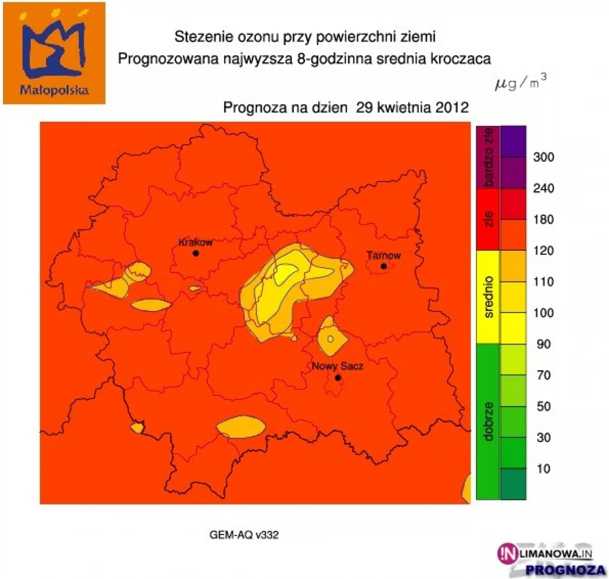 Ozon przekroczy poziom dopuszczalny