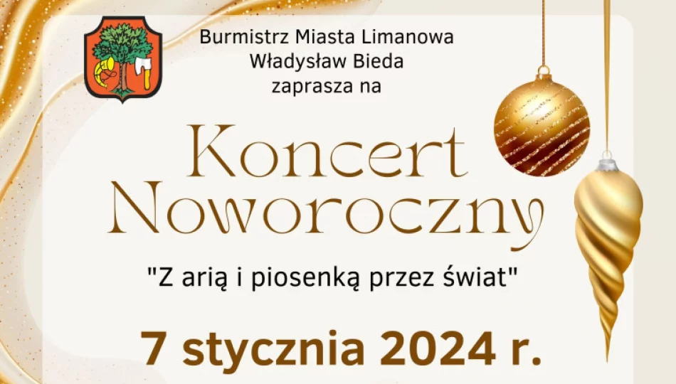 Burmistrz Miasta Limanowa zaprasza na Koncert Noworoczny do Limanowskiego Domu Kultury - zdjęcie 1