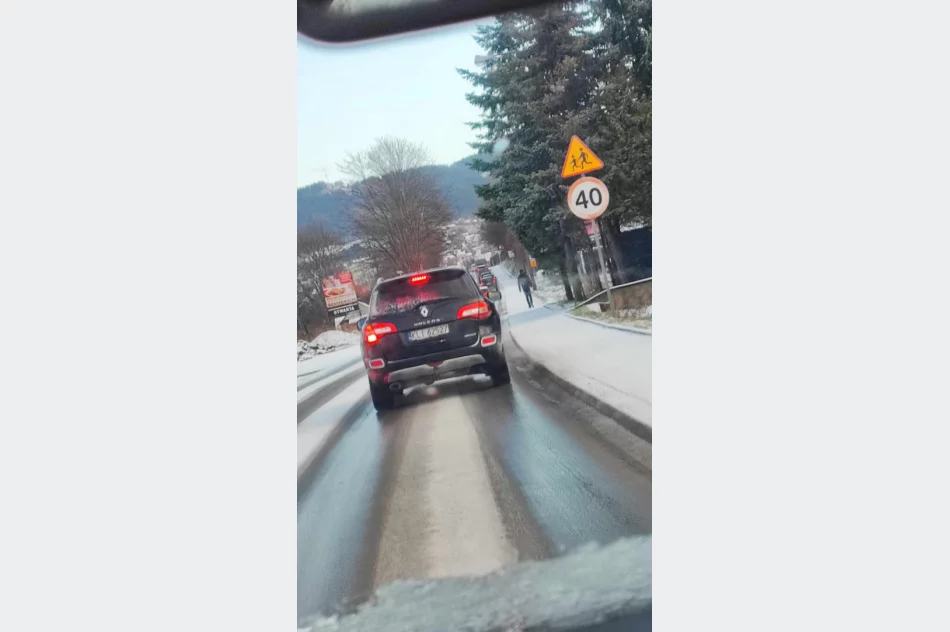 Na drogach jeden lód - dochodzi do kolizji  - zdjęcie 2
