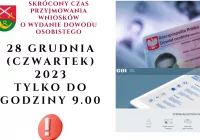 28 grudnia 2023 wnioski o wydanie dowodów osobistych przyjmowane do godziny 9.00! - zdjęcie główne