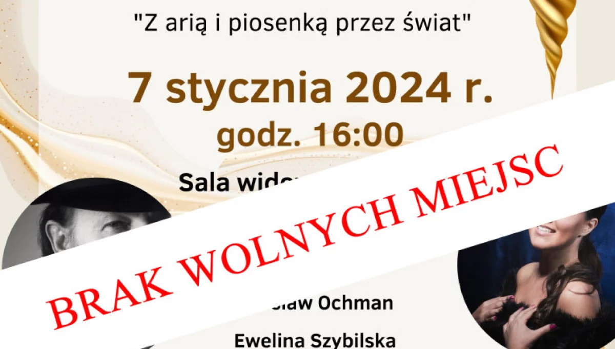 Burmistrz Miasta Limanowa zaprasza na Koncert Noworoczny do Limanowskiego Domu Kultury - BRAK WOLNYCH MIEJSC!