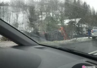 Przewróciła się piaskarka - zdjęcie główne