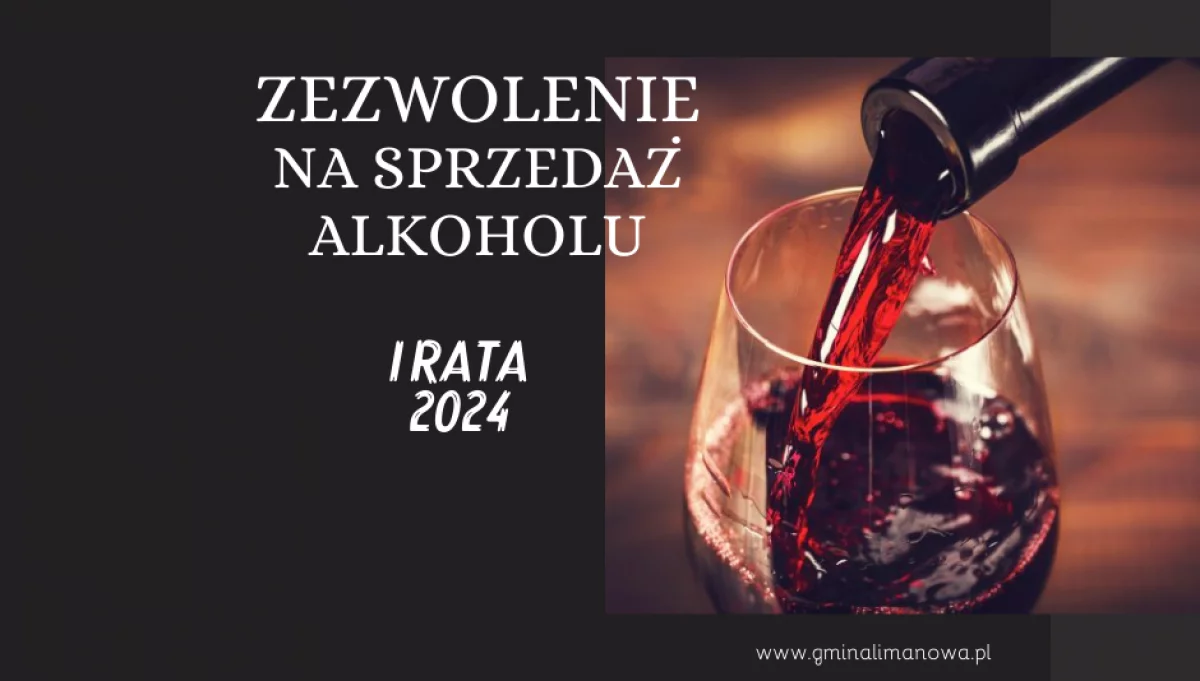 Opłata za korzystanie z zezwoleń na sprzedaż napojów alkoholowych w 2024