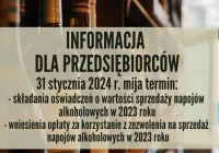 Informacja dla przedsiębiorców ws. sprzedaży napojów alkoholowych - zdjęcie główne